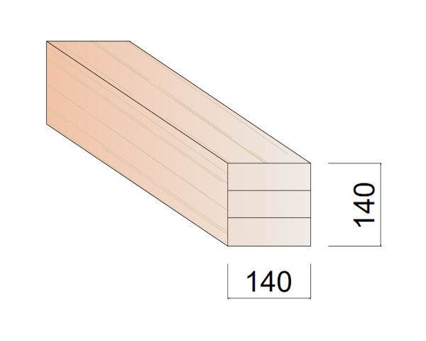 Poutre Contre-collée Douglas 140 x 140 mm