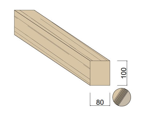 copy of Poutre Contre-collée BMA KVH Épicéa 80 x 100 mm