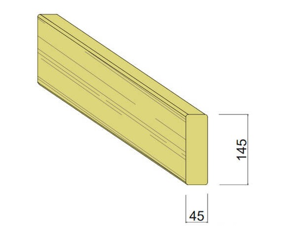 Bois d'Ossature Épicéa 45 x 145 mm