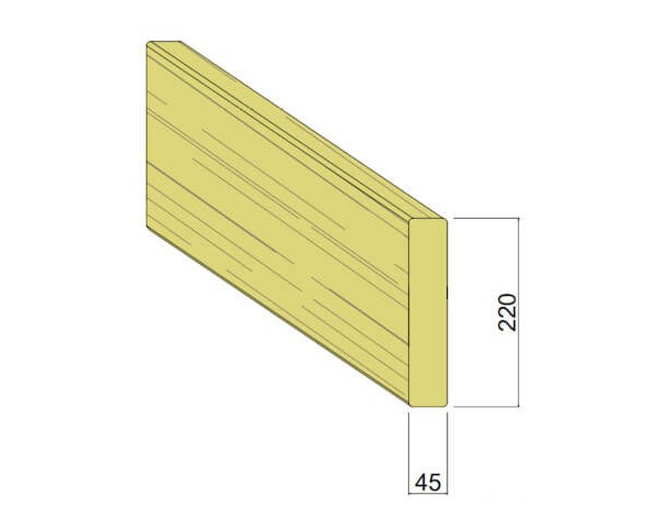 Bois d'Ossature Épicéa 45 x 220 mm