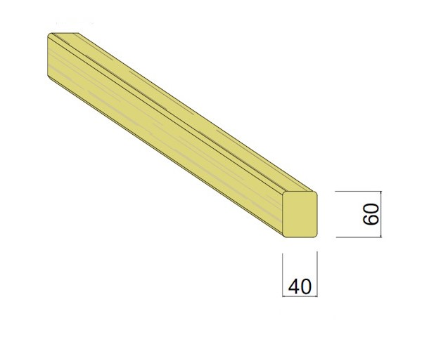 Bois d'Ossature Épicéa 40 x 60 mm