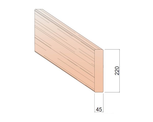 Bois d'Ossature Douglas 45 x 220 mm