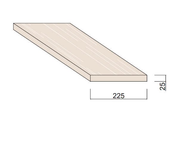 Bois du Nord Blanc 225 x 25 mm