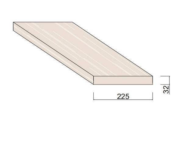 Bois du Nord Blanc 225 x 32 mm