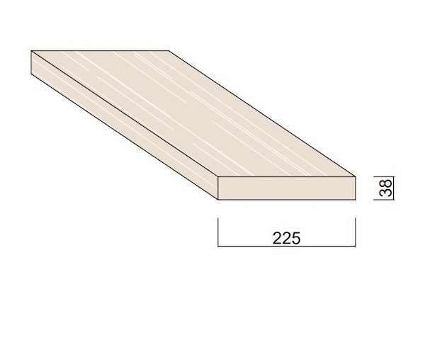 Bois du Nord Blanc 225 x 38 mm