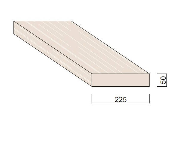 Bois du Nord Blanc 225 x 50 mm