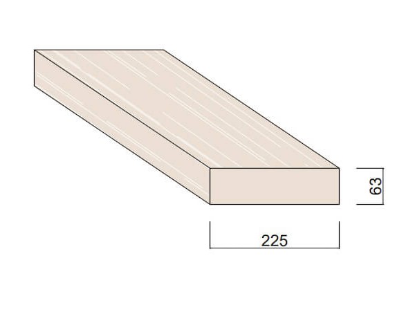 Bois du Nord Blanc 225 x 63 mm