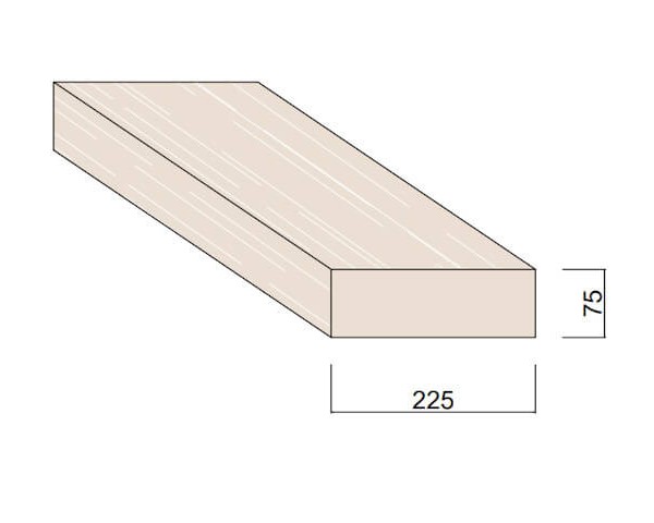 Bois du Nord Blanc 225 x 75 mm