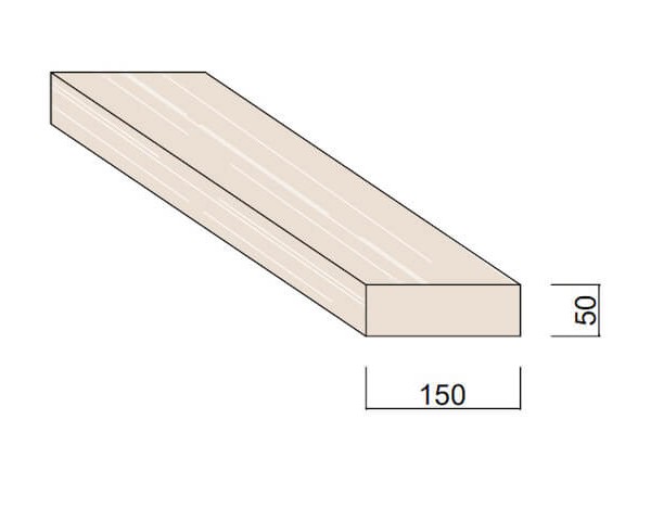 Bois du Nord Blanc 150 x 50 mm