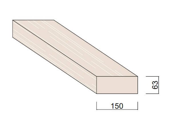 Bois du Nord Blanc 150 x 63 mm