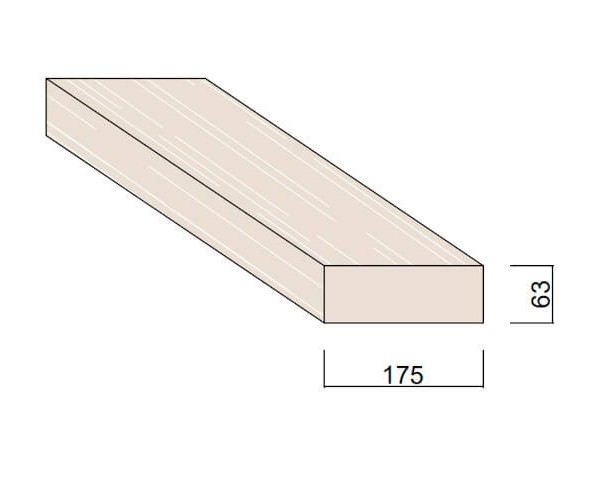 Bois du Nord Blanc 175 x 63 mm