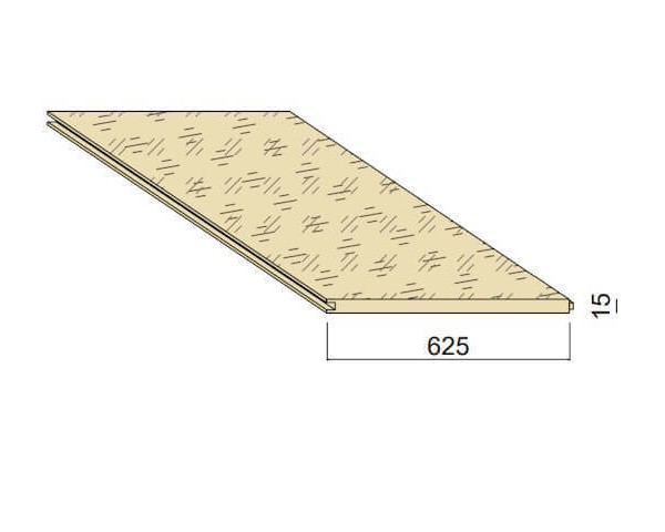 Dalle OSB3 - 2,5 m x 0,625 m - ép.15 mm