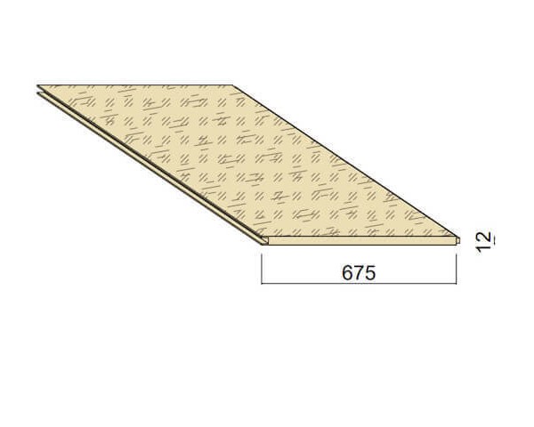 Dalle OSB3 - 2,5 m x 0,675 m - ép.12 mm