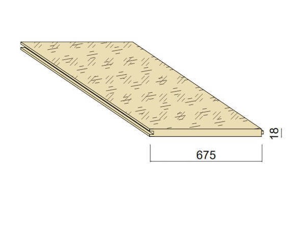 Dalle OSB3 - 2,5 m x 0,675 m - ép.18 mm