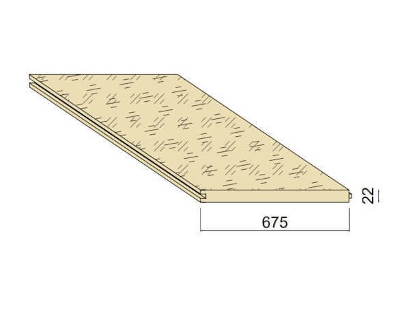 Dalle OSB3 - 2,5 m x 0,675 m - ép.22 mm