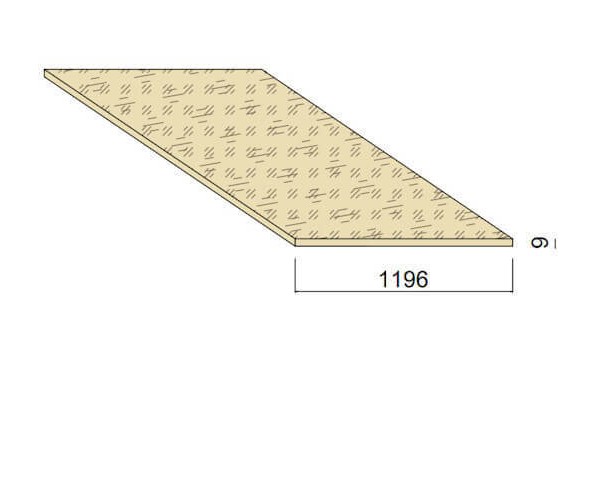 Panneau OSB - 2,8 m x 1,196 m - ép.9 mm