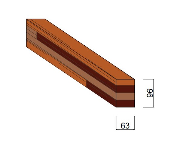 Carrelet Acajou 63 x 96 mm