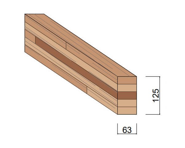 Carrelet Méranti 63 x 125 mm