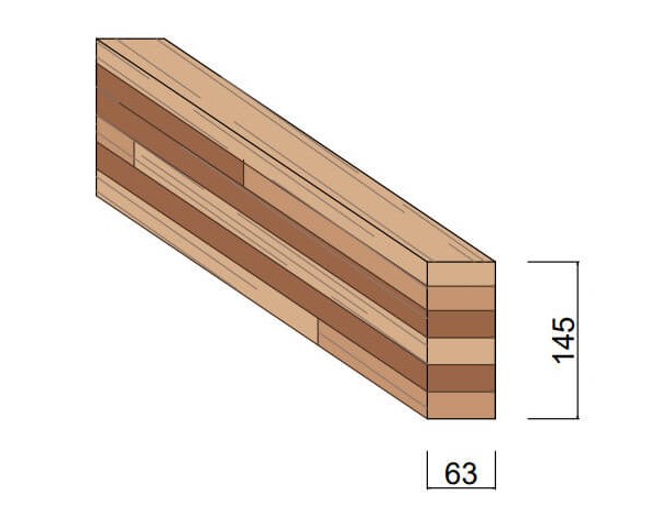 Carrelet Méranti 63 x 145 mm