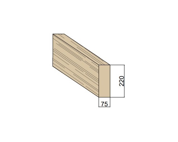 Madrier en bois massif 75 x 220 mm