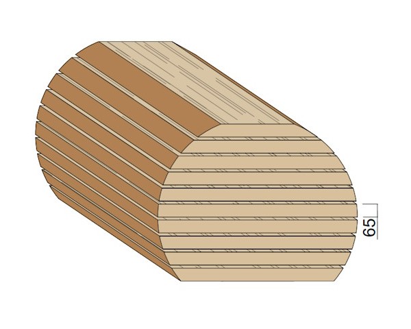 Bois en plot - Bille de Chêne 65 mm