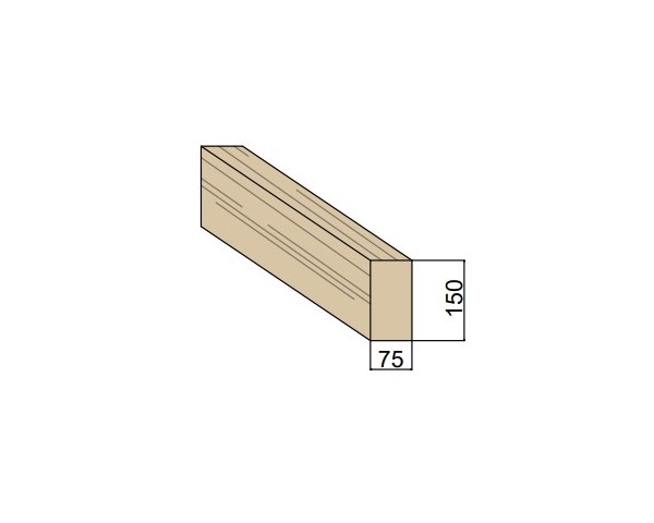 Bastaing en bois massif 75 x 150 mm