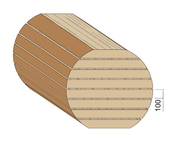 Bois en plot - Bille de Chêne 100 mm