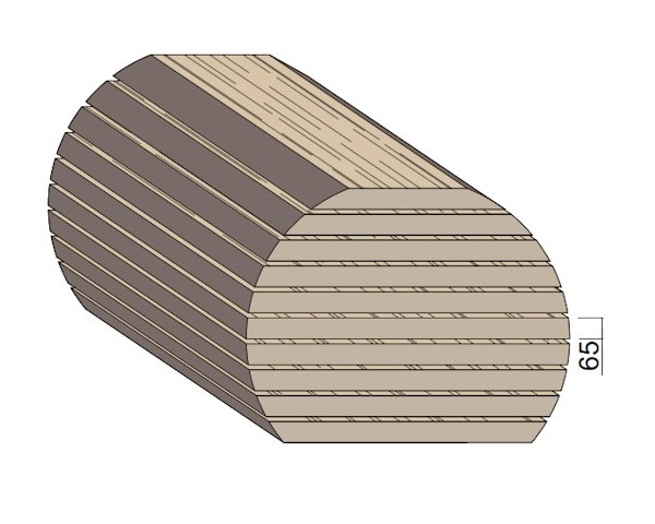 Bois en plot - Bille de Frêne 65 mm