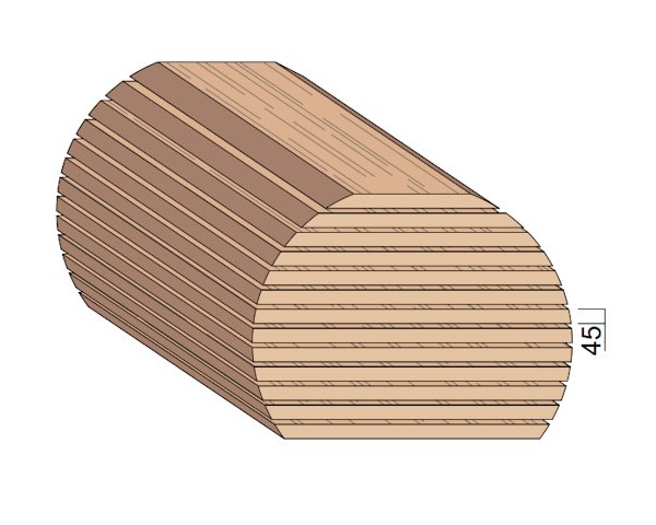 Bois en plot - Bille de Hêtre 45 mm