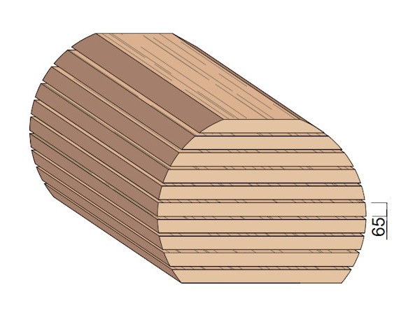 Bois en plot - Bille de Hêtre 65 mm