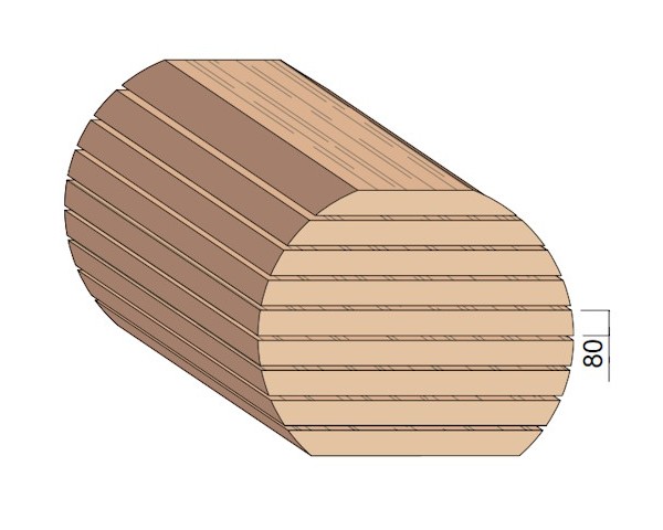 Bois en plot - Bille de Hêtre 80 mm