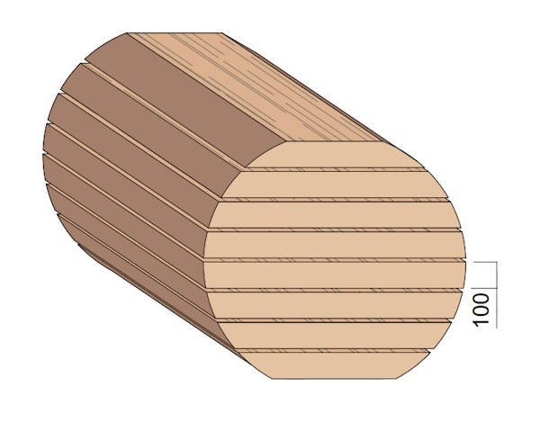 Bois en plot - Bille de Hêtre 100 mm