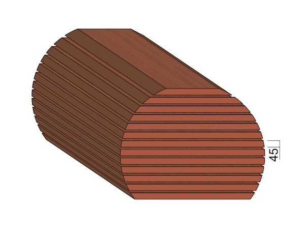 Bois en plot - Bille de Exotique 45 mm