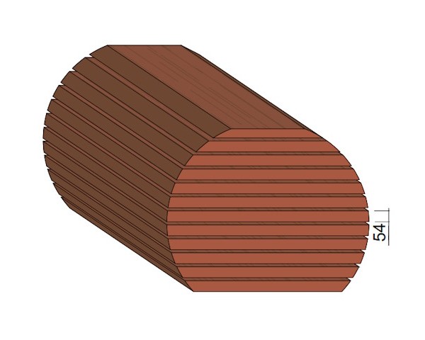 Bois en plot - Bille de Exotique 54 mm