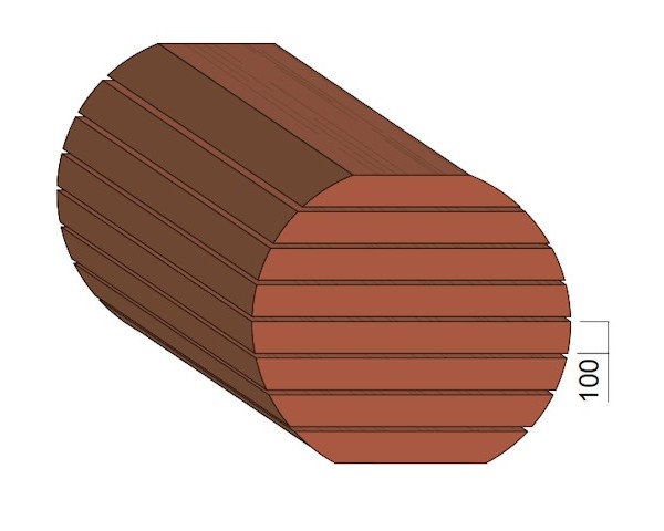 Bois en plot - Bille de Exotique 100 mm