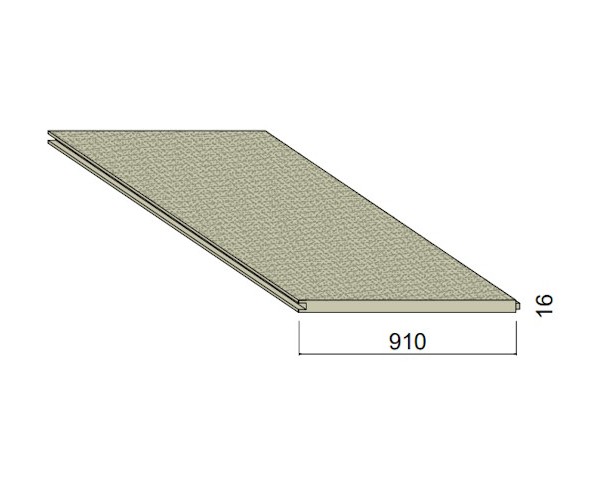 Dalle Aggloméré CTBH Hydrofuge - 2,04 m x 0,91 m - ép.16 mm