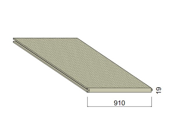 Dalle Aggloméré CTBH Hydrofuge - 2,04 m x 0,91 m - ép.19 mm