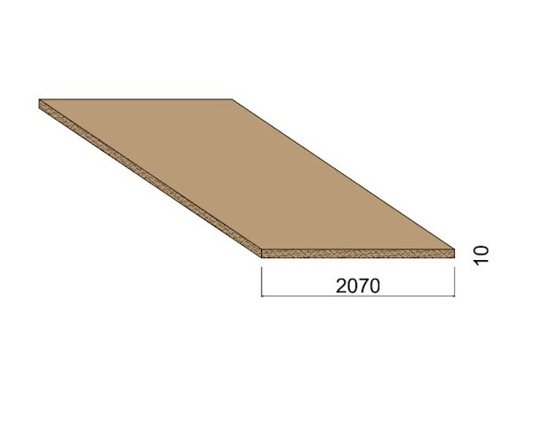 Panneau Aggloméré STD - 2,07 m - ép.10 mm