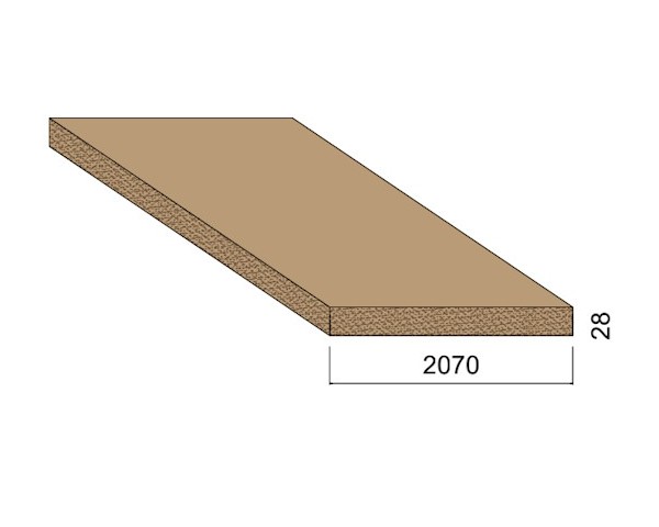 Panneau Aggloméré STD - 2,07 m - ép.28 mm