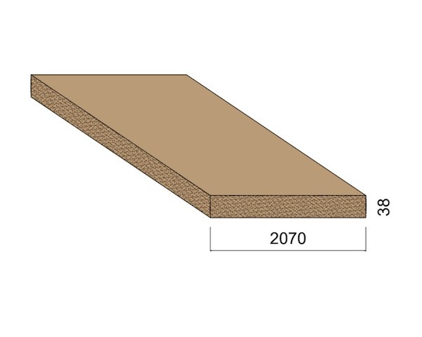 Panneau Aggloméré STD - 2,07 m - ép.38 mm