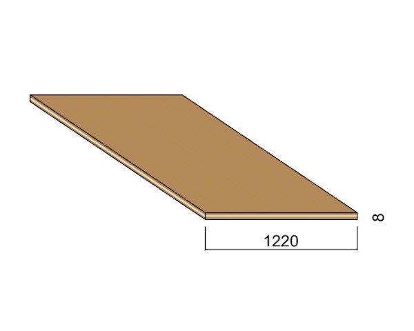 Panneau Contreplaqué WBP - 2,50 m x 1,22 m - ép.8 mm