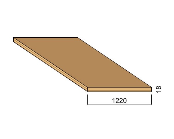 Panneau Contreplaqué WBP - 2,50 m x 1,22 m - ép.18 mm