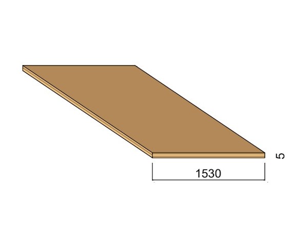 Panneau Contreplaqué WBP - 3,10 m x 1,53 m - ép.5 mm