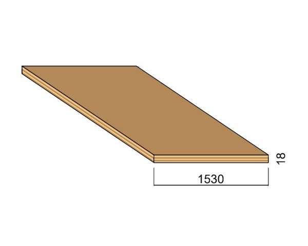 Panneau Contreplaqué WBP - 3,10 m x 1,53 m - ép.18 mm