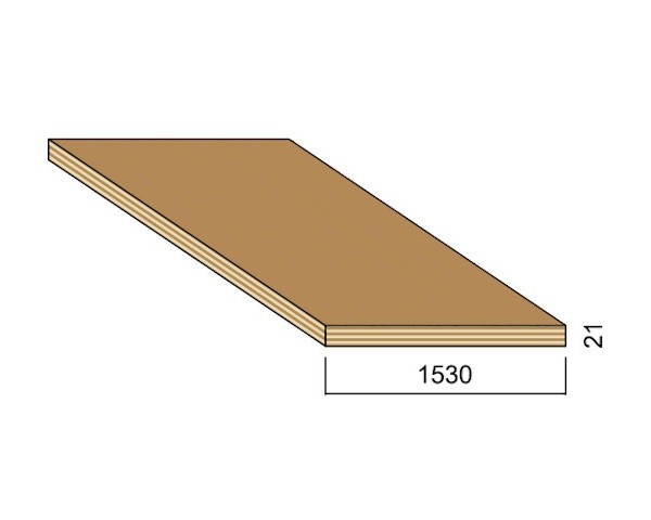 Panneau Contreplaqué WBP - 3,10 m x 1,53 m - ép.21 mm