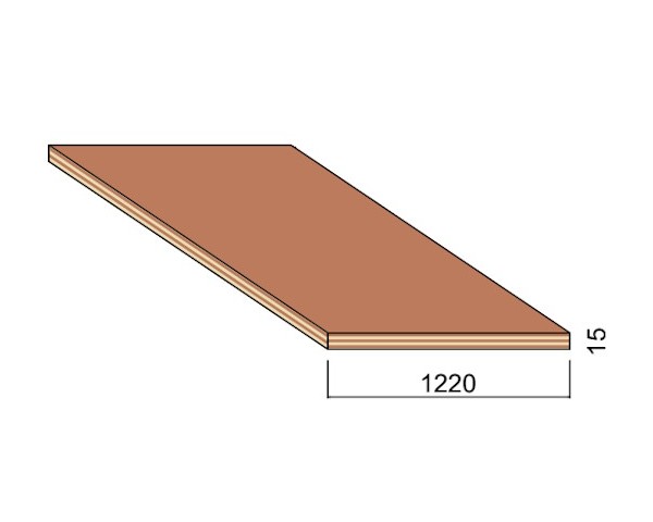 Panneau Contreplaqué 2 Faces OKOUMÉ - 2,50 m x 1,22 m - ép.15 mm