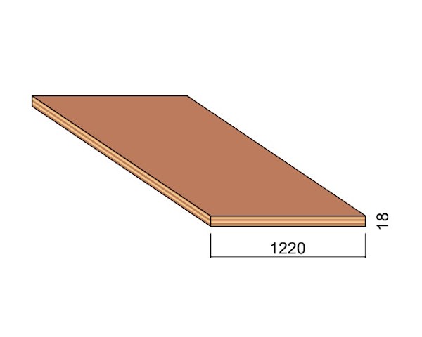 Panneau Contreplaqué 2 Faces OKOUMÉ - 2,50 m x 1,22 m - ép.18 mm