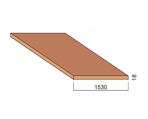 Panneau Contreplaqué 2 Faces OKOUMÉ - 3,10 m x 1,53 m - ép.18 mm